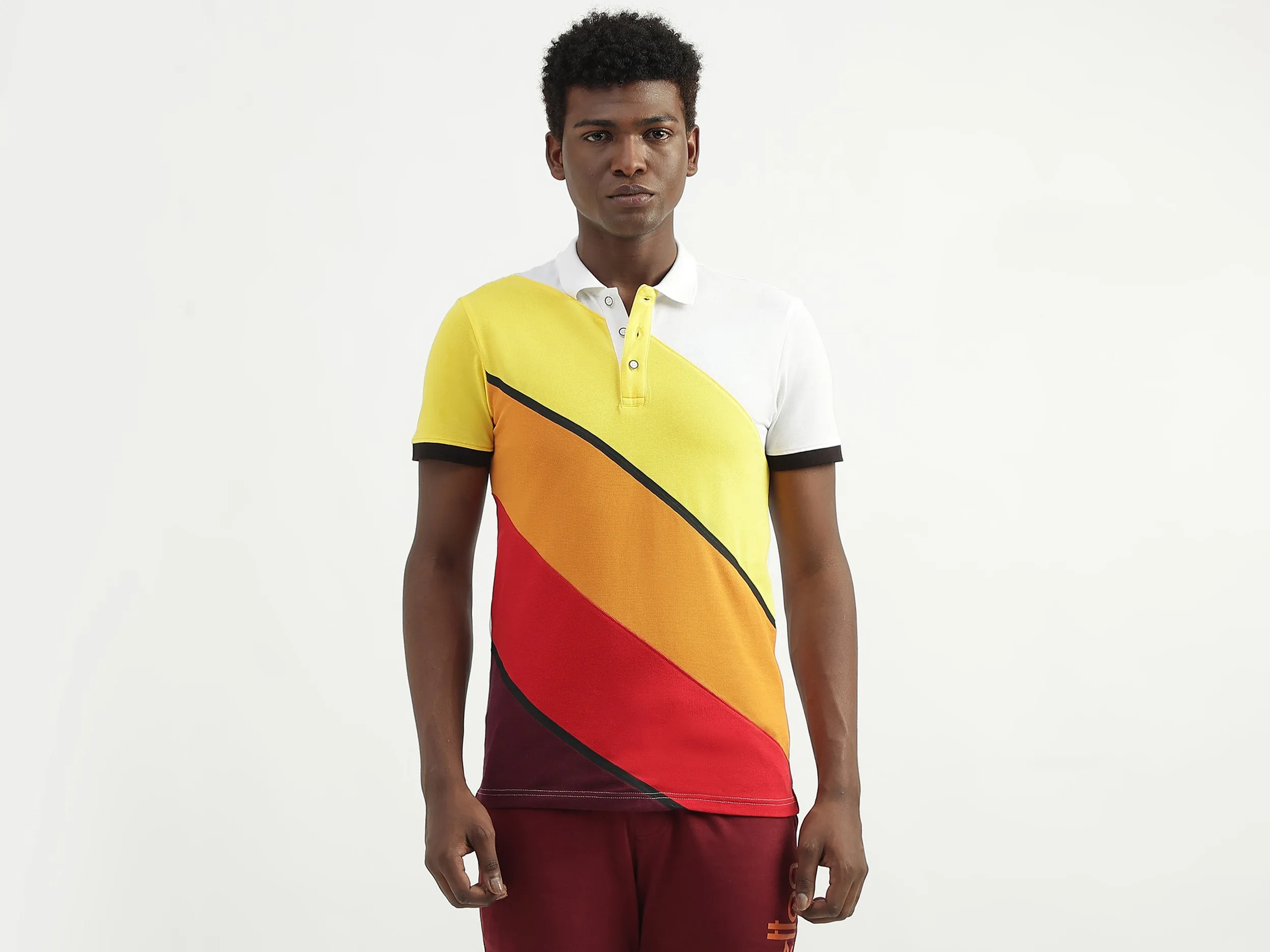 Cotton Printed Polo Collar Mens T-shirts
