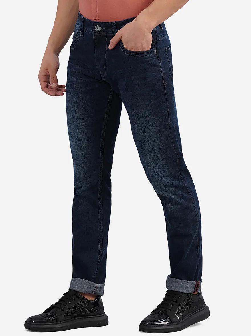 Denim Blue Washed Narrow Fit Jeans | Greenfibre