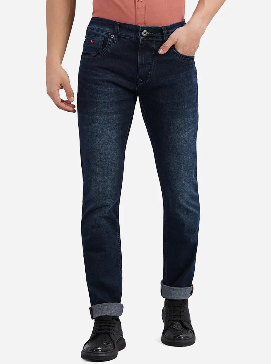 Denim Blue Washed Narrow Fit Jeans | Greenfibre
