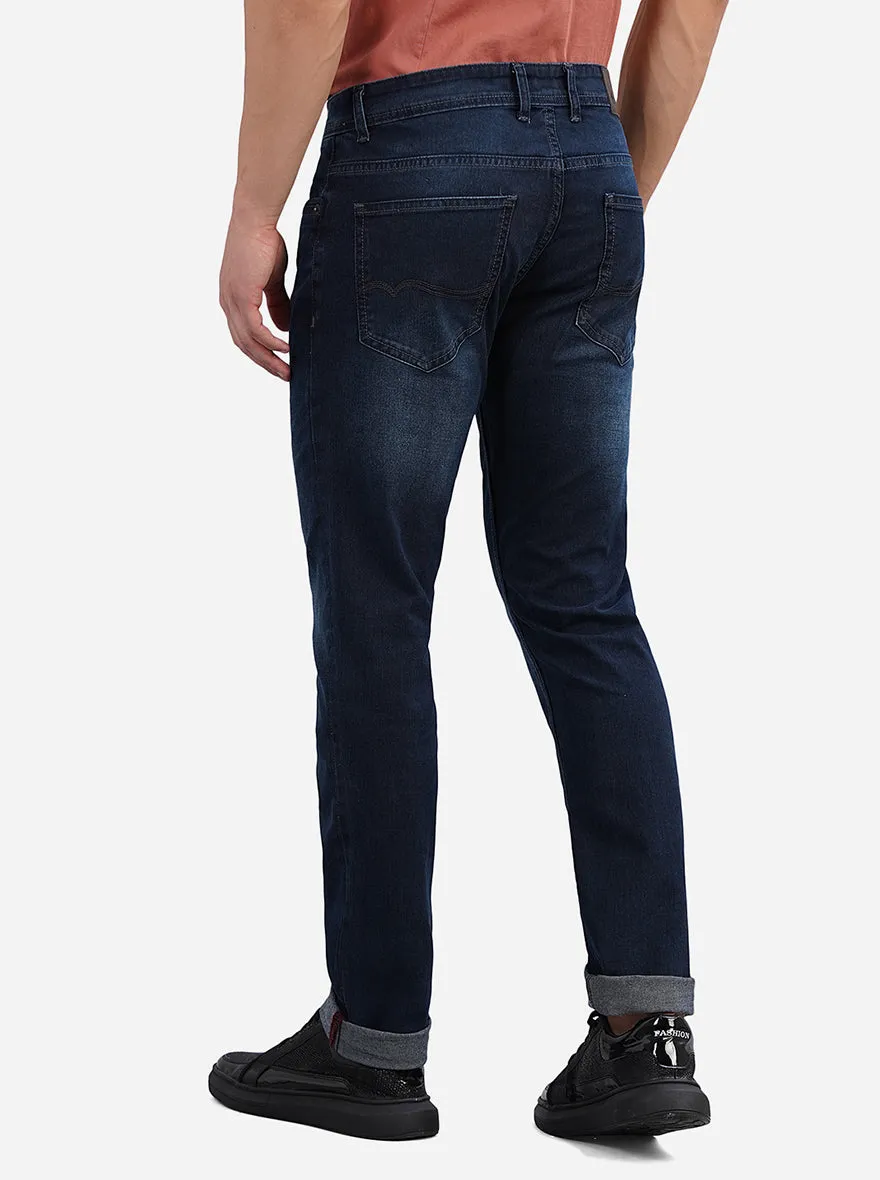 Denim Blue Washed Narrow Fit Jeans | Greenfibre