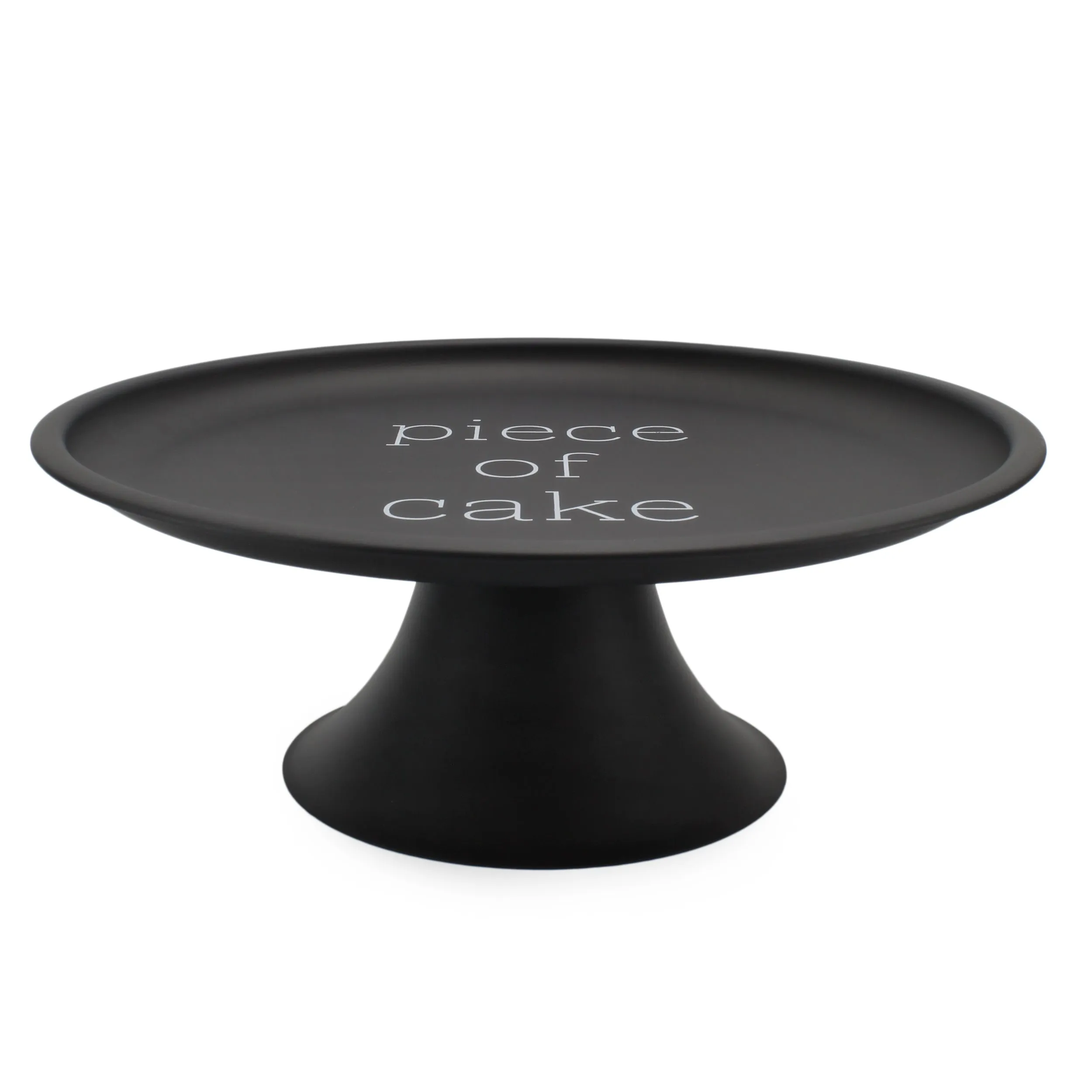 Enamelware Cake Stand, Round Metal Pedestal Style