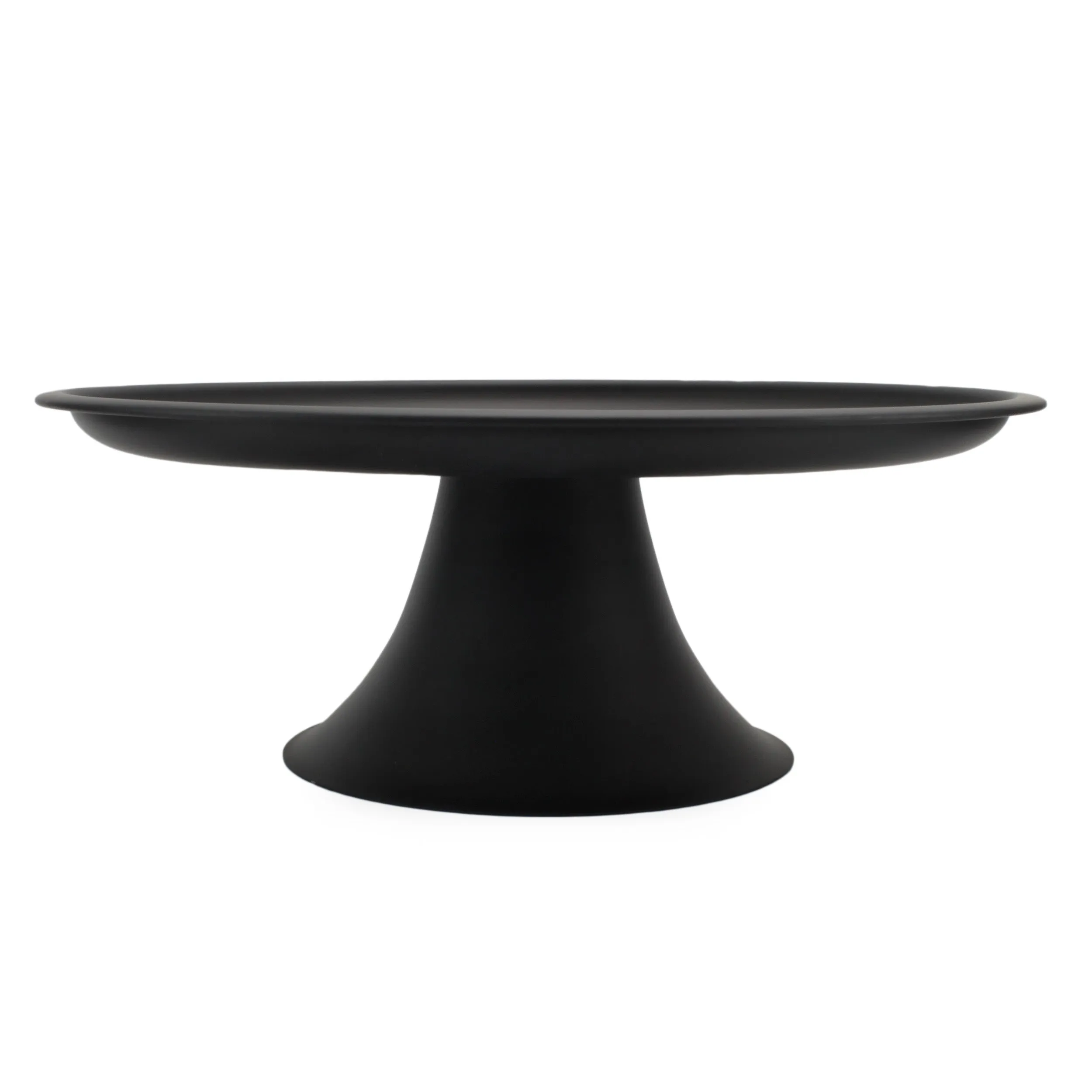 Enamelware Cake Stand, Round Metal Pedestal Style