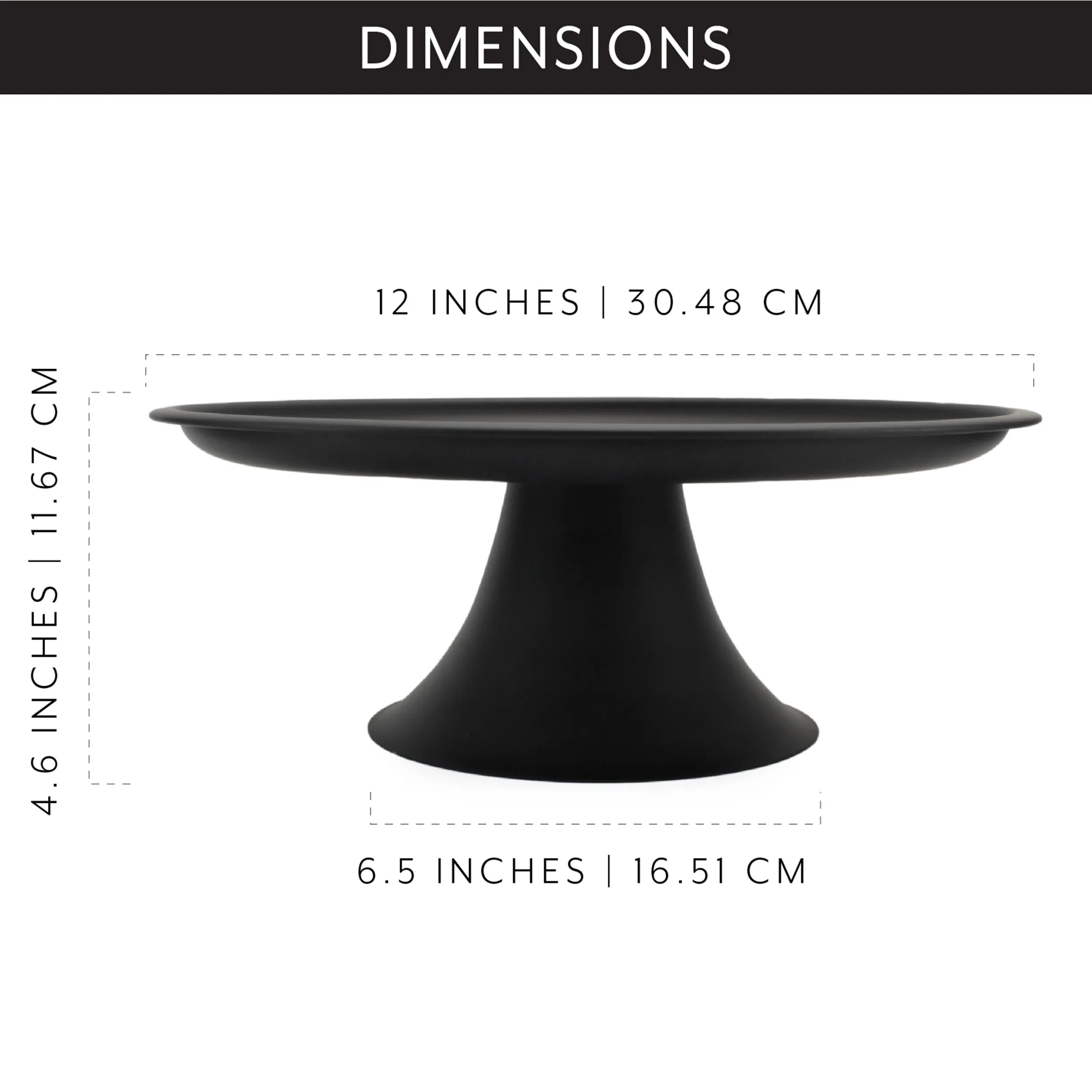Enamelware Cake Stand, Round Metal Pedestal Style