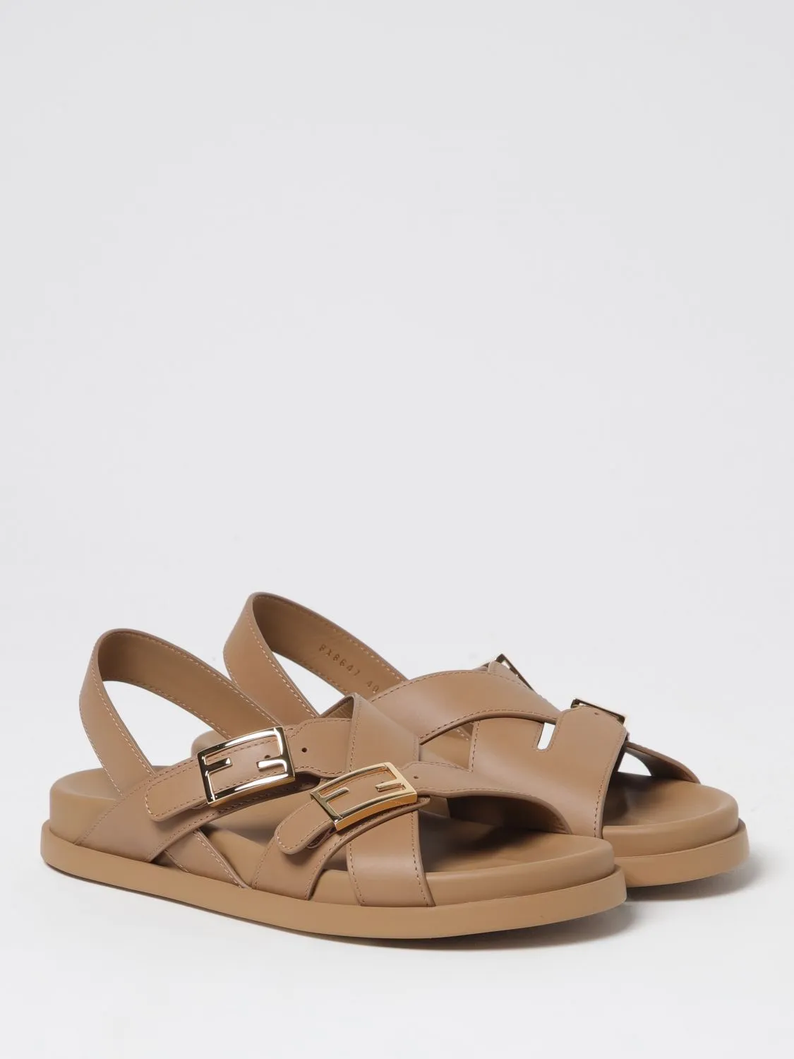 Fendi Flat Sandals Woman Black