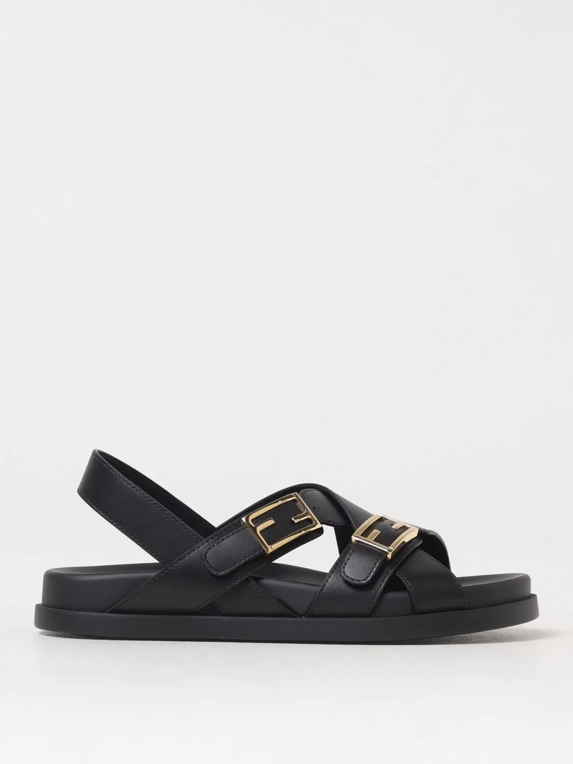 Fendi Flat Sandals Woman Black