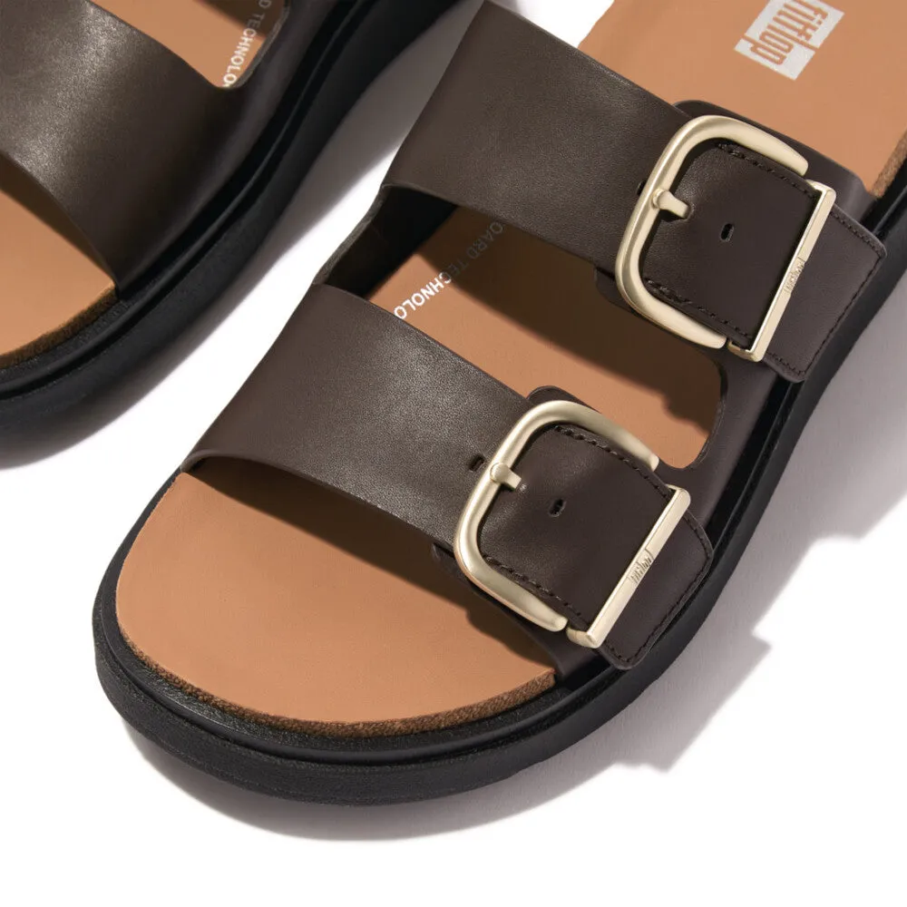 FitFlop Gen-FF Buckle Two-Bar Leather Slides