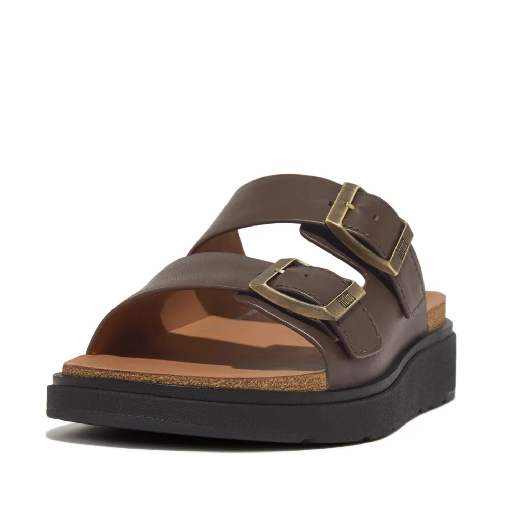 FitFlop Gen-FF Mens Buckle Two-Bar Leather Slides
