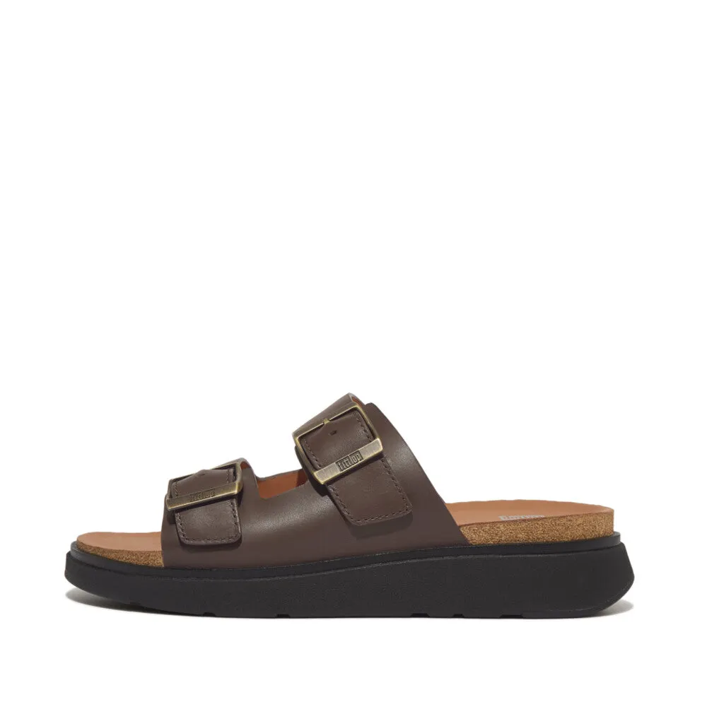 FitFlop Gen-FF Mens Buckle Two-Bar Leather Slides