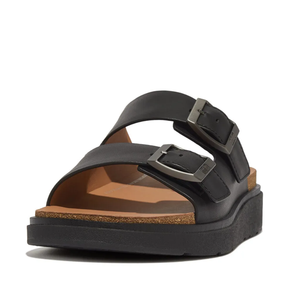 FitFlop Gen-FF Mens Buckle Two-Bar Leather Slides