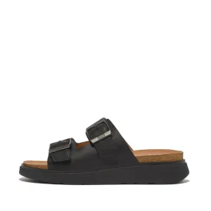 FitFlop Gen-FF Mens Buckle Two-Bar Leather Slides