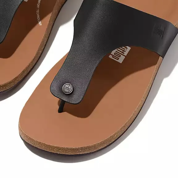 FitFlop IQushion  Mens Leather Toe-Post Sandals