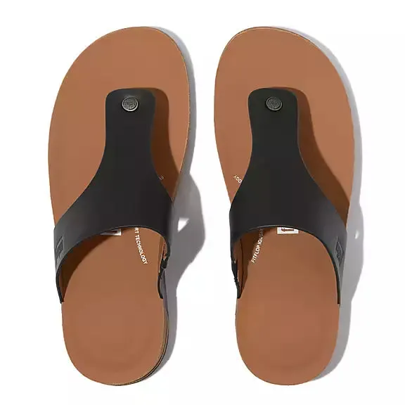 FitFlop IQushion  Mens Leather Toe-Post Sandals