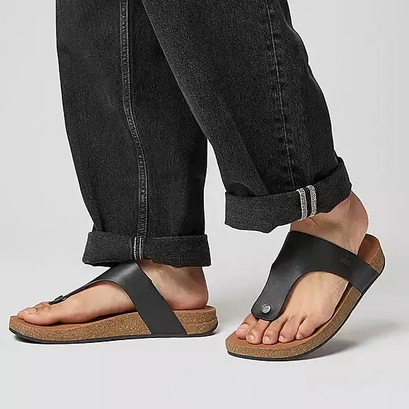 FitFlop IQushion  Mens Leather Toe-Post Sandals