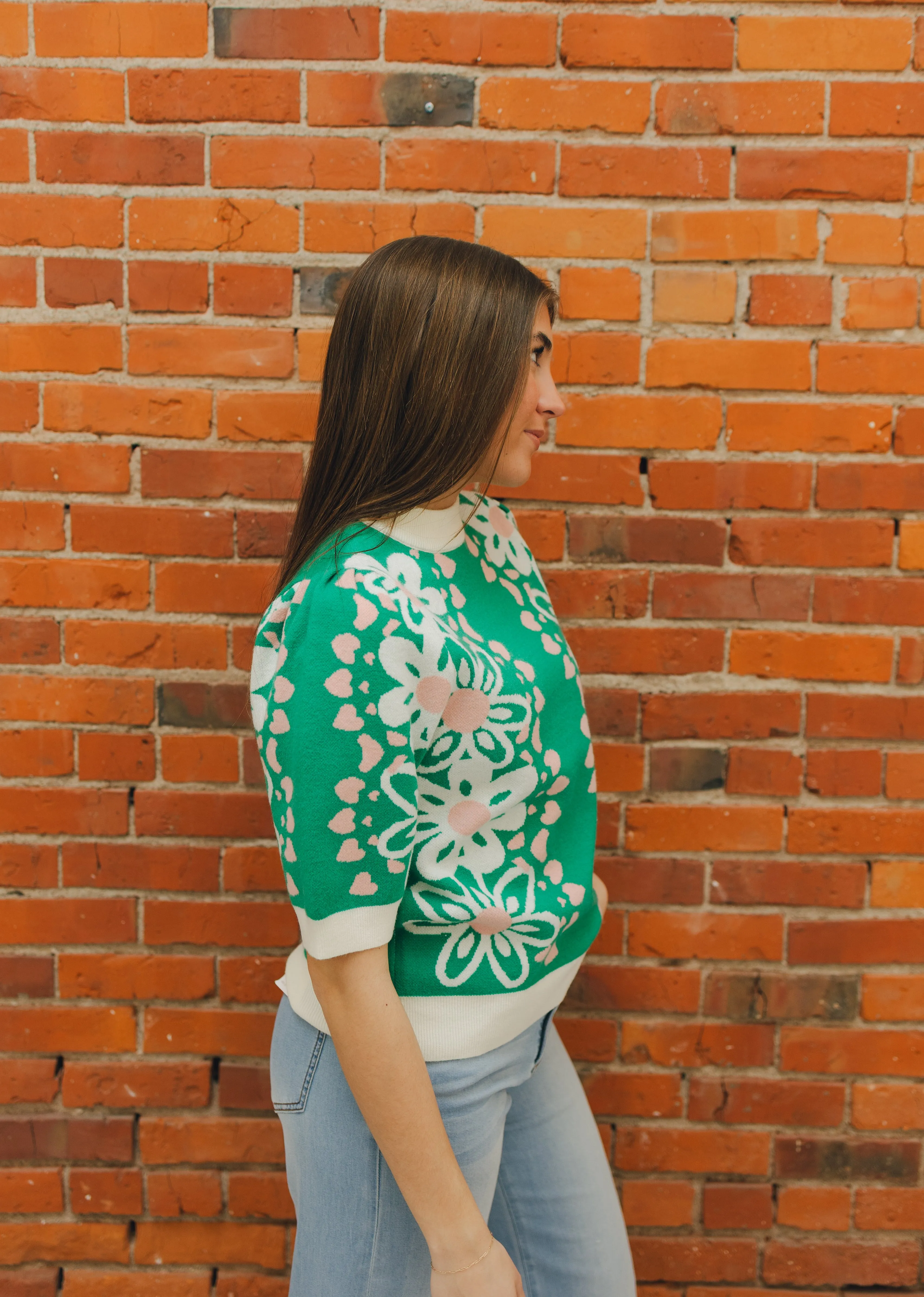 Flower Knit Sweater