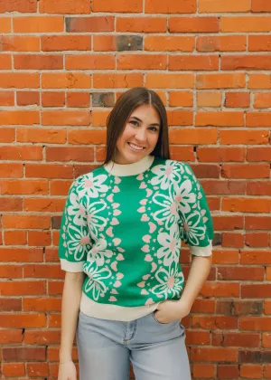 Flower Knit Sweater