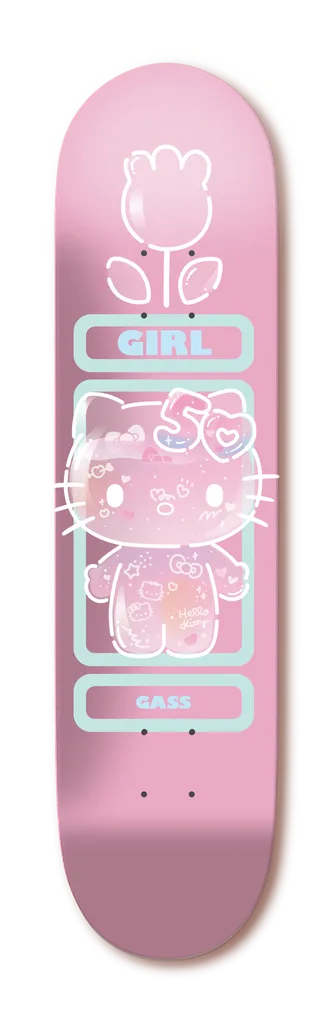 Girl x Hello Kitty 50th Gass 8.125" Skateboard Deck
