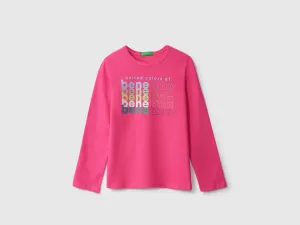 Girls Pink Printed Regular T Shirt