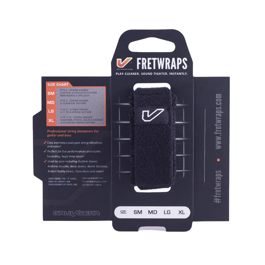 Gruv Gear Fretwraps 1 Pack - Black (Medium)