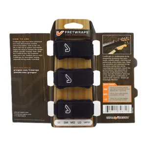 Gruv Gear Fretwraps 3 Pack - Black (Small)