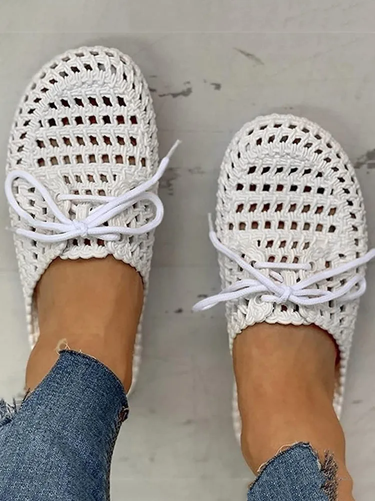 Hollow Out Beach Flat Sandals