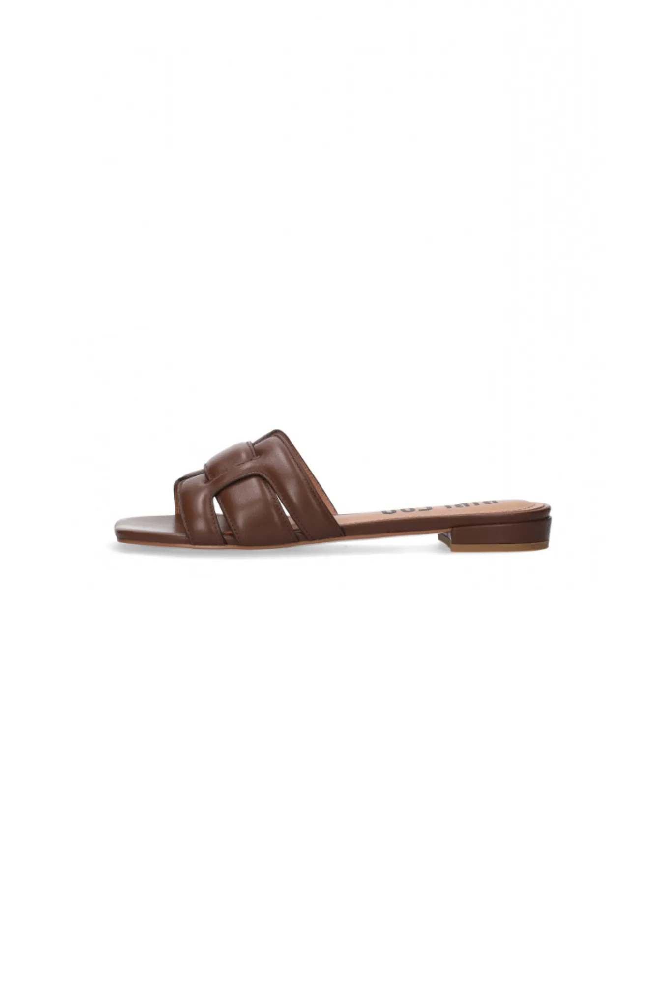 HOLLY FLAT SANDALS - BROWN
