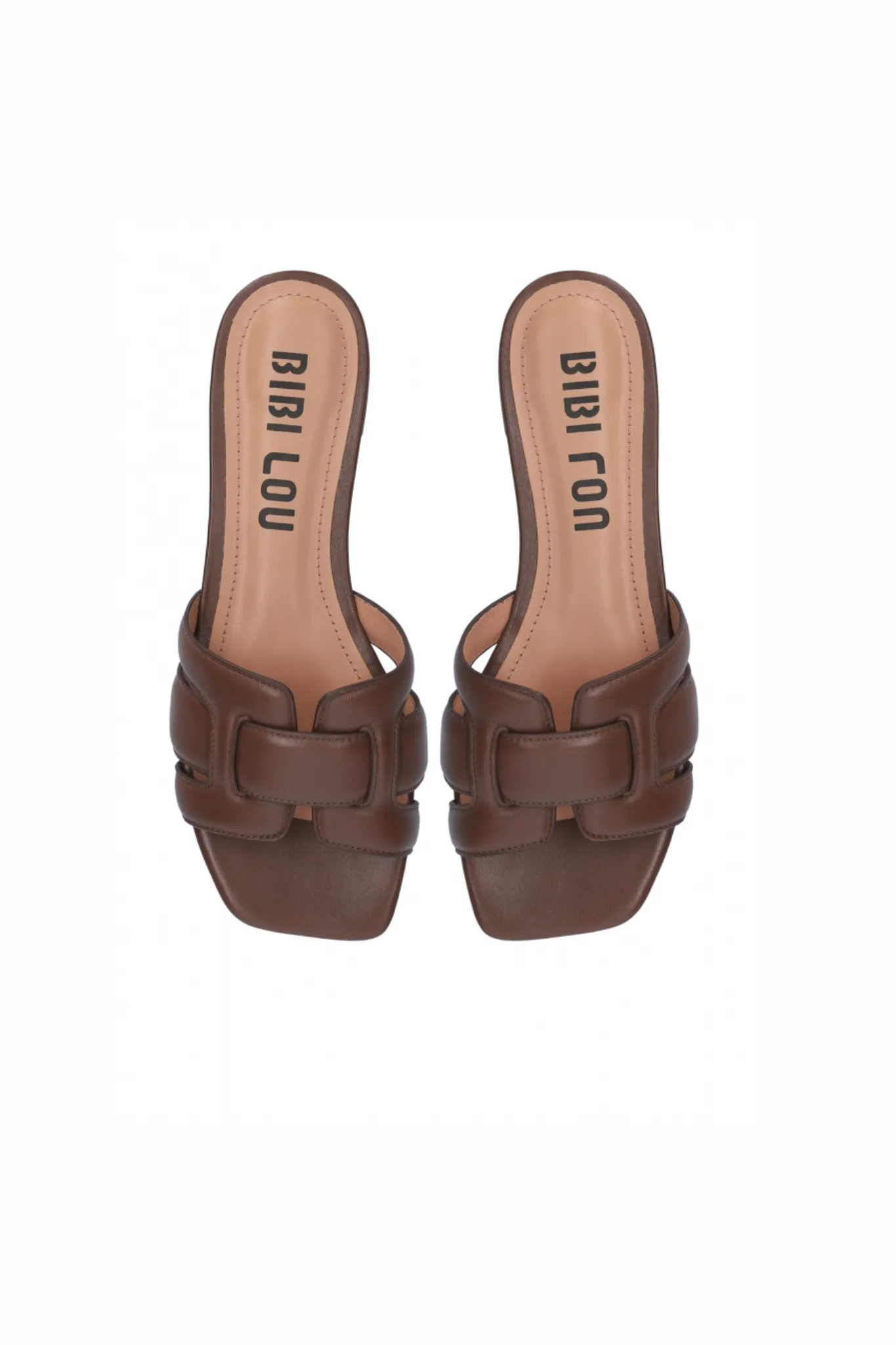 HOLLY FLAT SANDALS - BROWN