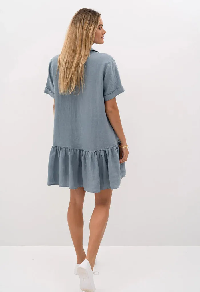 Humidity SUNNY SHIFT DRESS- Storm Blue - SALE