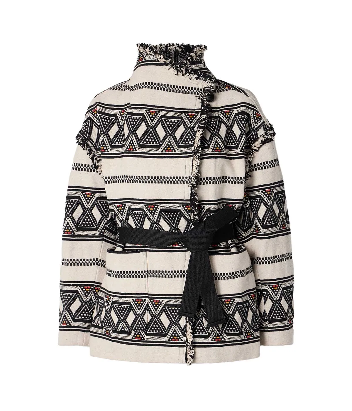 Josialo Jacket in Ecru Black