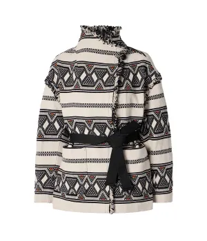 Josialo Jacket in Ecru Black