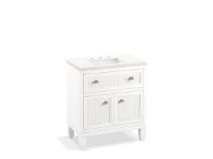 KOHLER K-33536-ASB Hearthaven 30" bathroom vanity cabinet with sink and quartz top