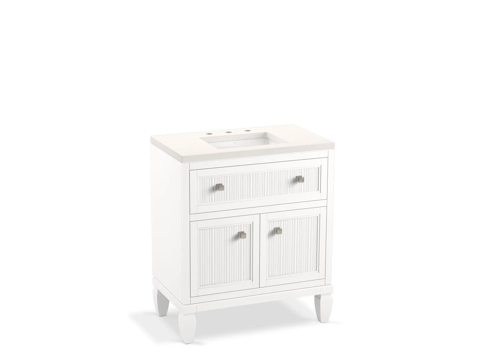 KOHLER K-33536-ASB Hearthaven 30" bathroom vanity cabinet with sink and quartz top