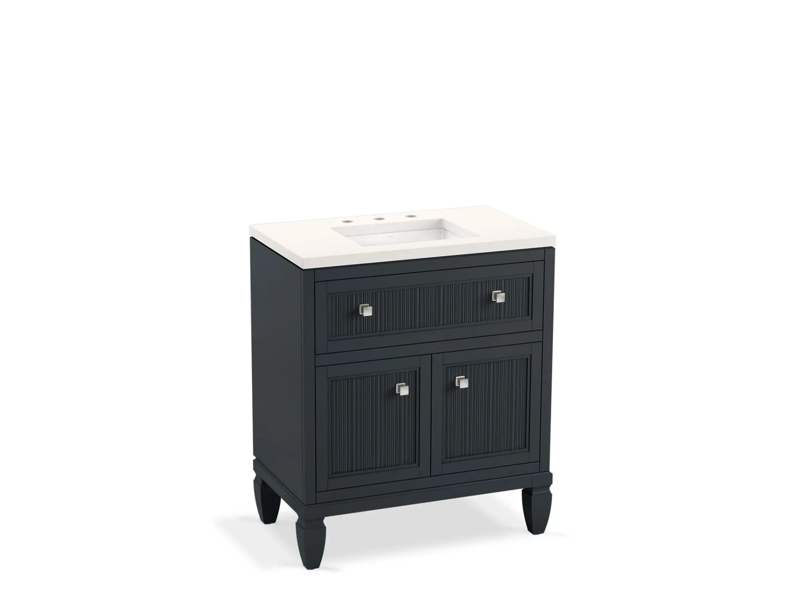 KOHLER K-33536-ASB Hearthaven 30" bathroom vanity cabinet with sink and quartz top