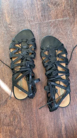 Lace Up Flat Sandals