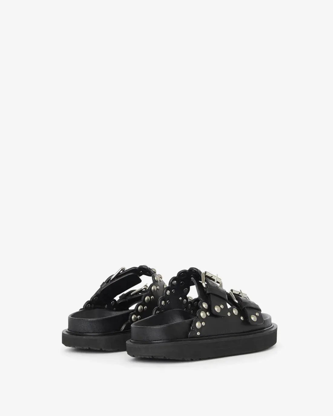 Lennya Flat Sandals In Studded Leather