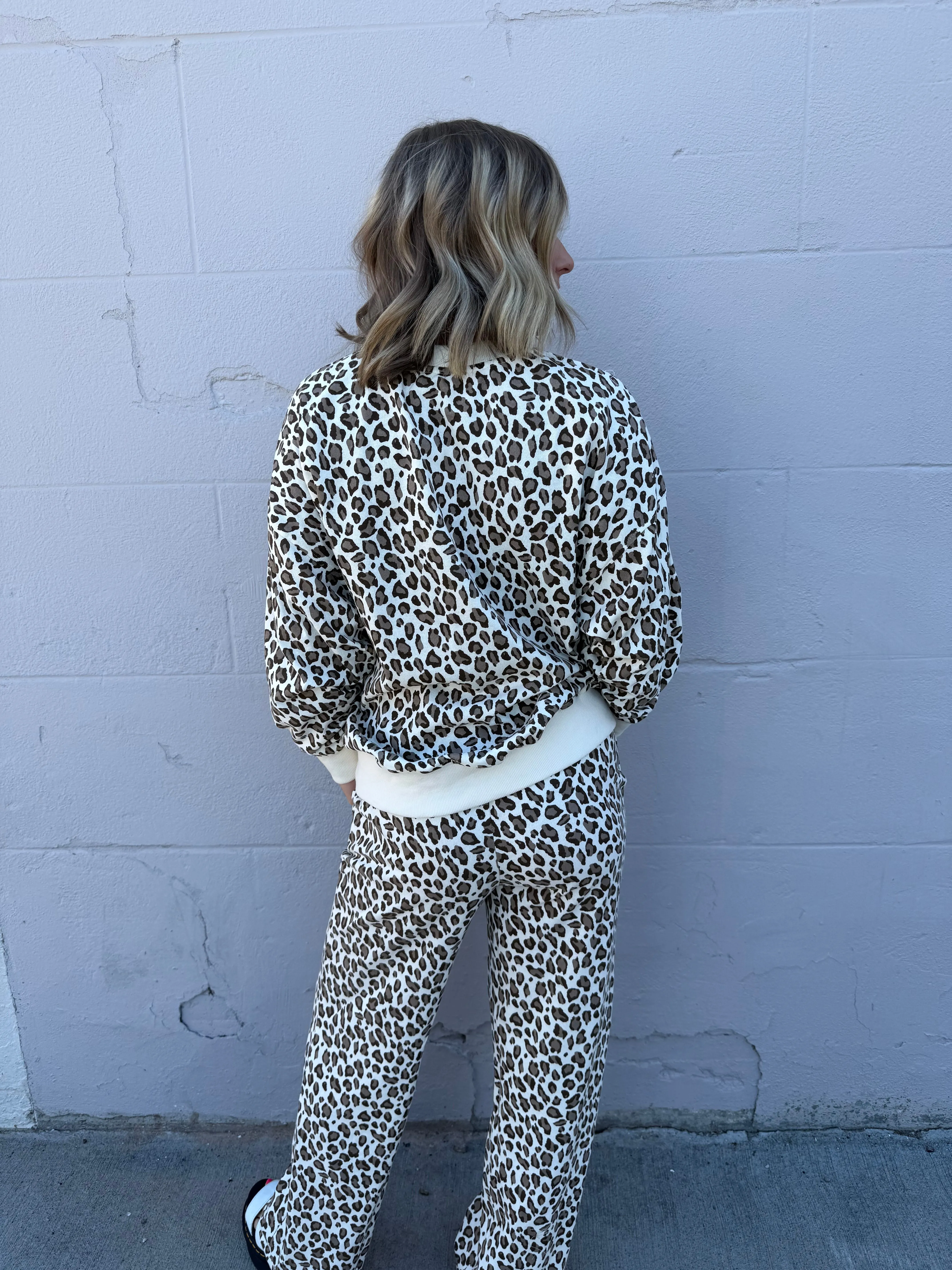 Leopard lush sweat set