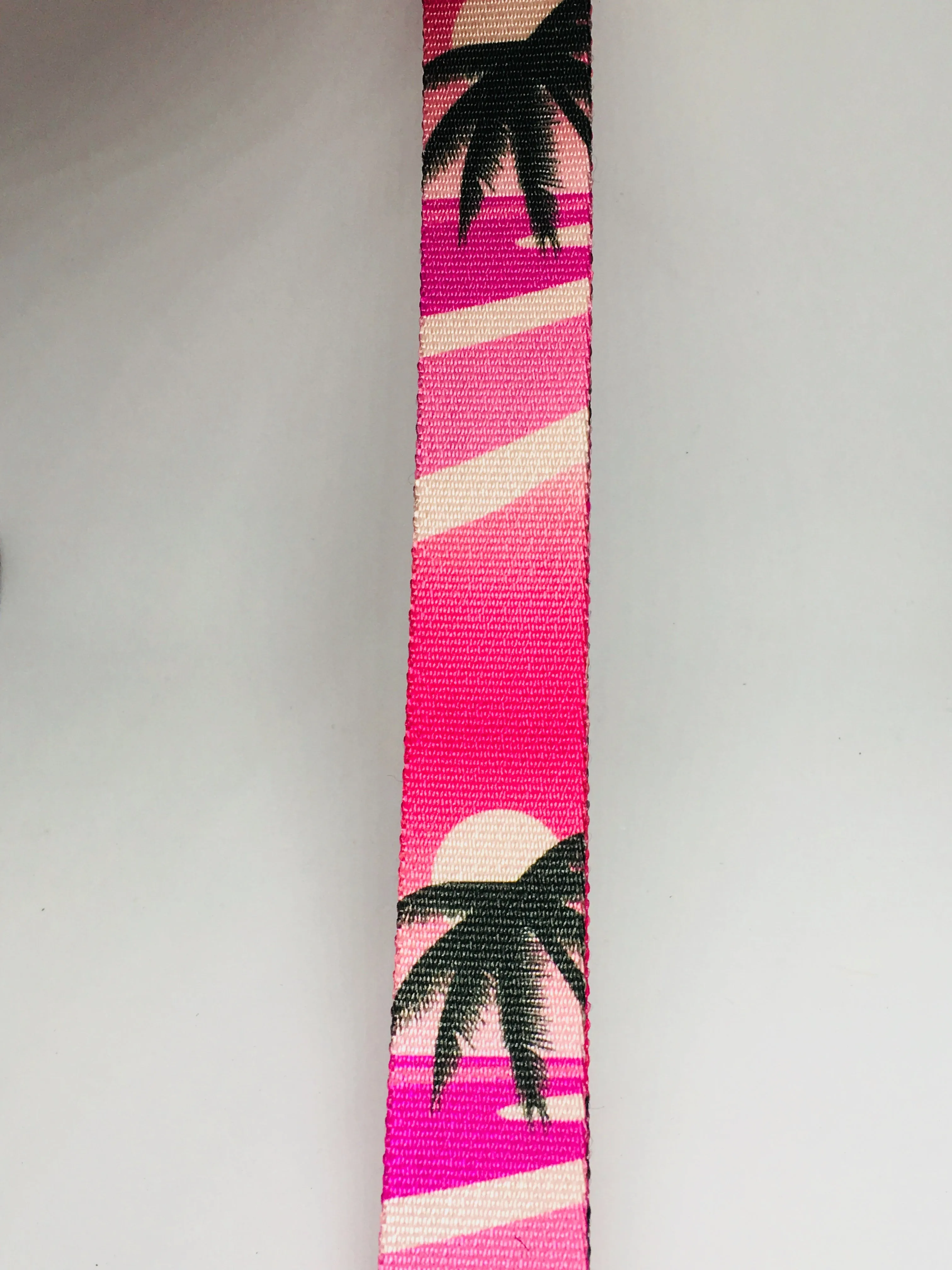 LG 1" Sunset / Hawaiian pink webbed ukulele strap
