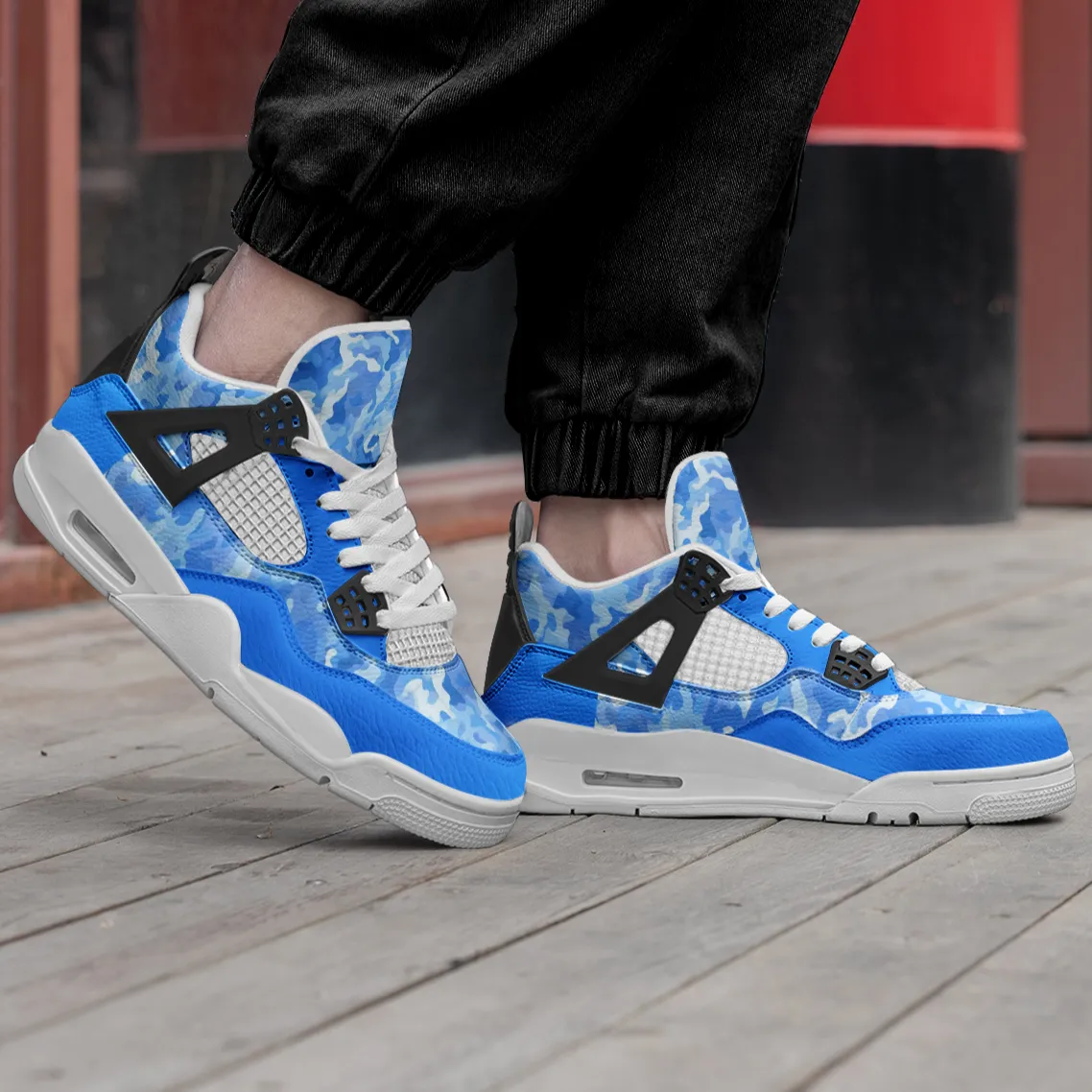 Light Blue Camo Shoes