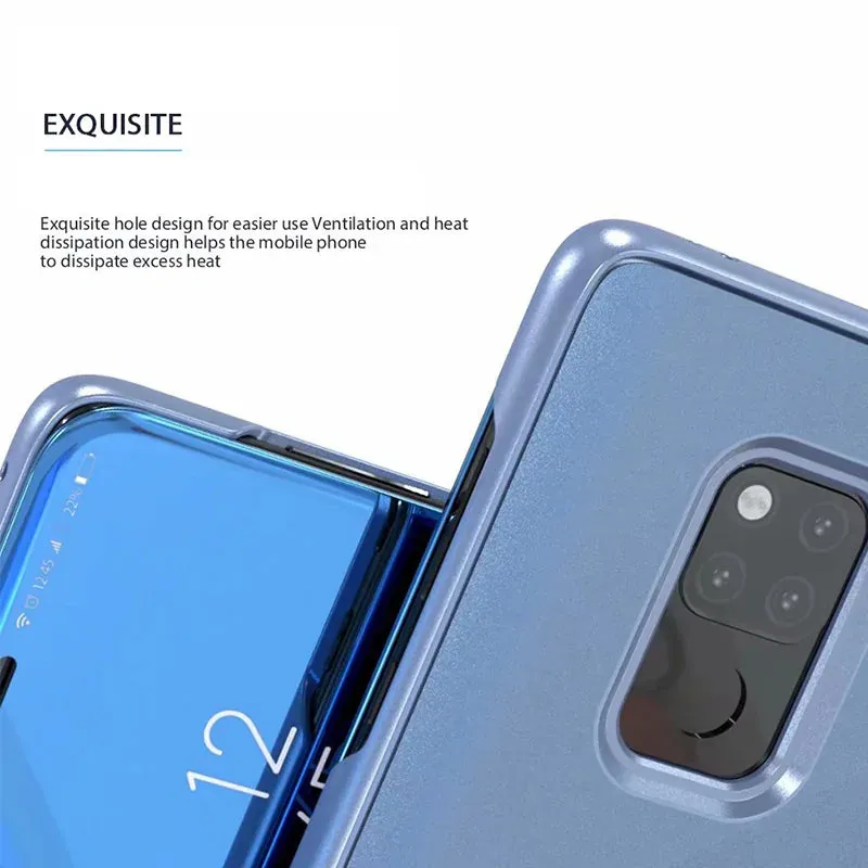 Luxury Flip Stand Leather Clear View Mirror 360 Full Cover Case