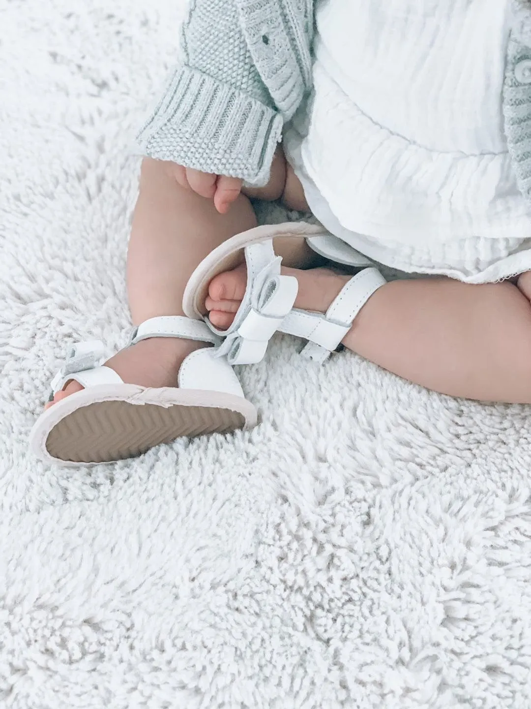 Maggie Leather Sandal - White (Back in Stock)