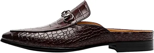 Men's Crocodile Horsebit Mules