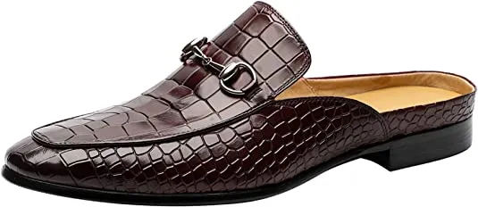 Men's Crocodile Horsebit Mules