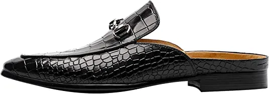 Men's Crocodile Horsebit Mules