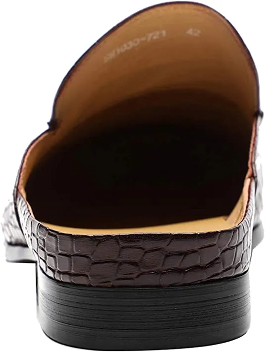 Men's Crocodile Horsebit Mules