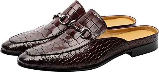 Men's Crocodile Horsebit Mules