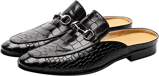 Men's Crocodile Horsebit Mules
