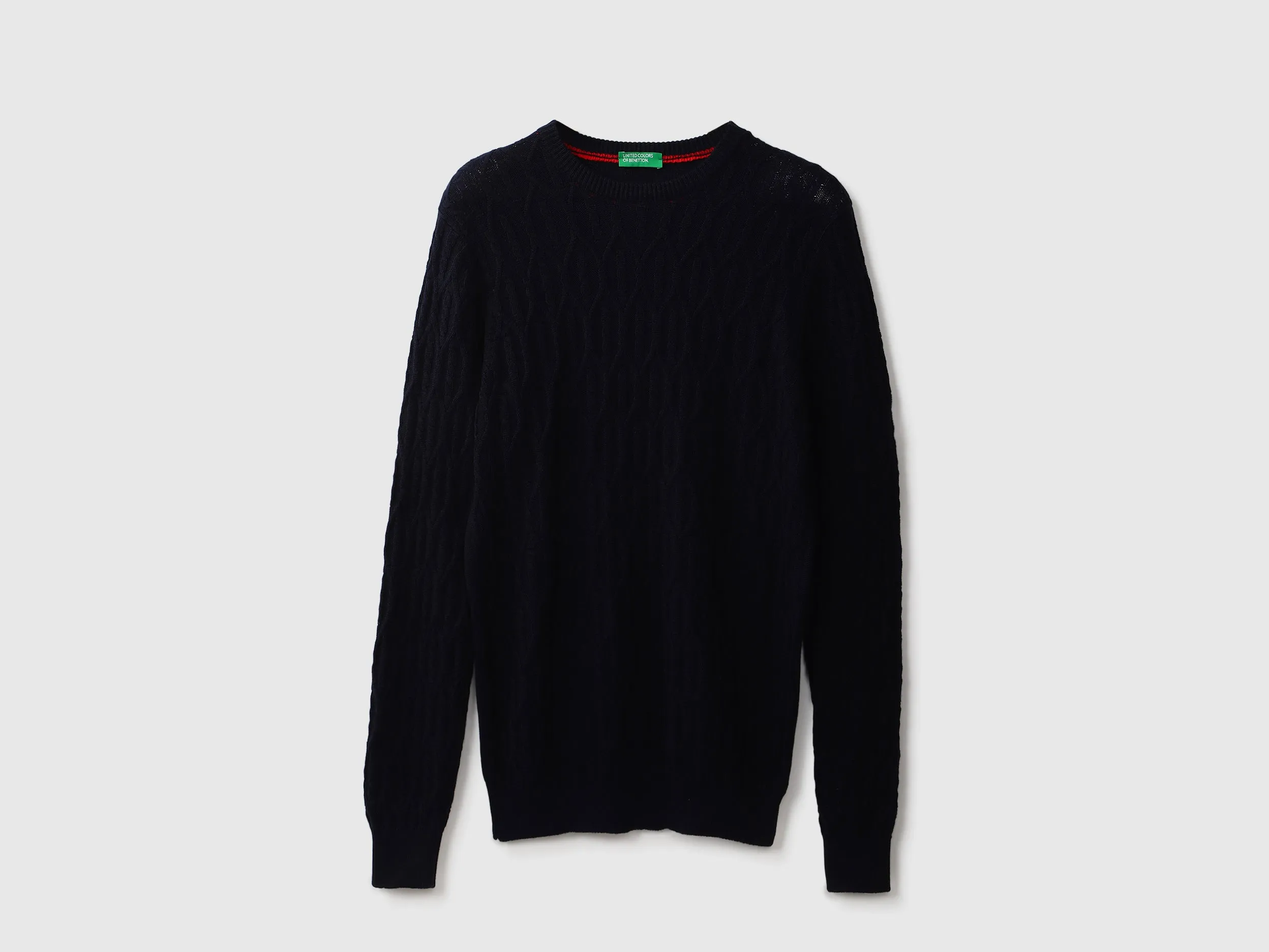 Mens Long Sleeve Textured Sweater