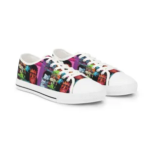 Men's Low Top Sneakers - Spooky Monsters Anime Beta