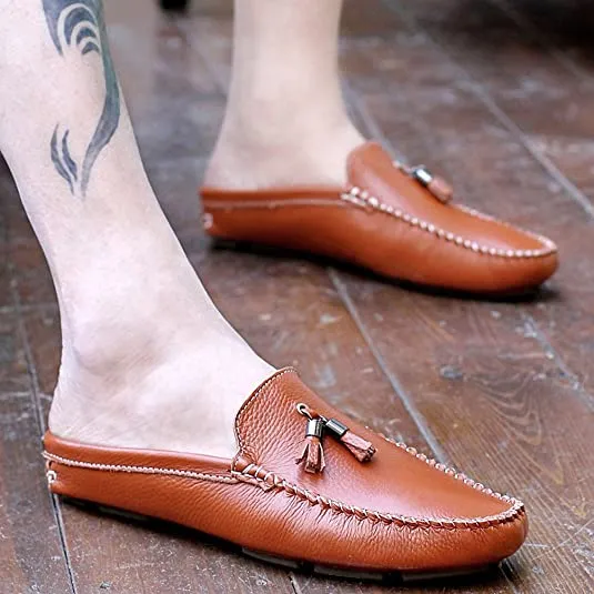 Men's Tassel Mules Casual Slippers