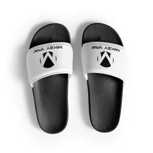 Men’s White with Black Monogram Slides