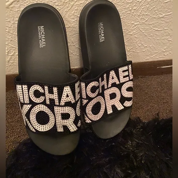 Michael Kors MK Gilmore Crystal Slides